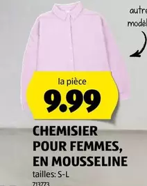 CHEMISIER POUR FEMMES, EN MOUSSELINE