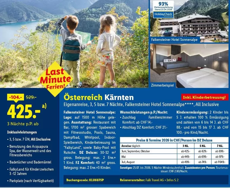 Kinder - Falkensteiner Hotel Sonnenalpe