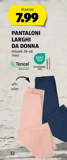 PANTALONI LARHI DA DONNA