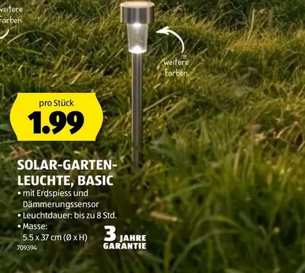 SOLAR-GARTENLEUCHTE, BASIC