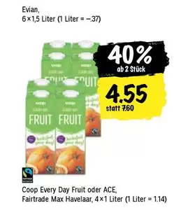 Evian - Coop Every Day Fruit oder ACE