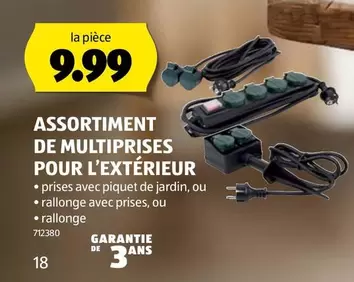 ASSORTIMENT DE MULTIPRISES POUR L'EXTÉRIEUR 712380