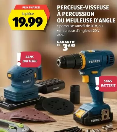 Perceuse-visseuse à percussion ou meuleuse d'angle