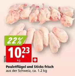 Pouletflügel und Sticks frisch