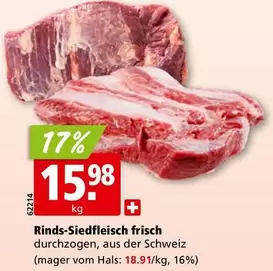 Rinds-Siedfleisch frisch