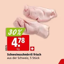 Schweinschnörrli frisch