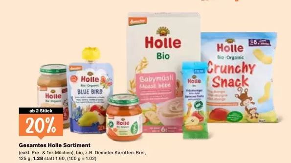 Gesamtes Holle Sortiment