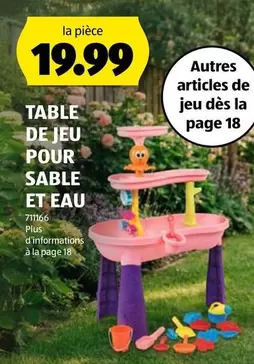 TABLE DE JEU POUR SABLE ET EAU 711166