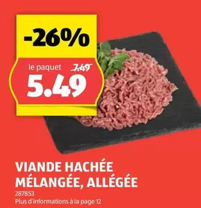 VIANDE HACHÉE MÉLANGÉE, ALLÉGÉE