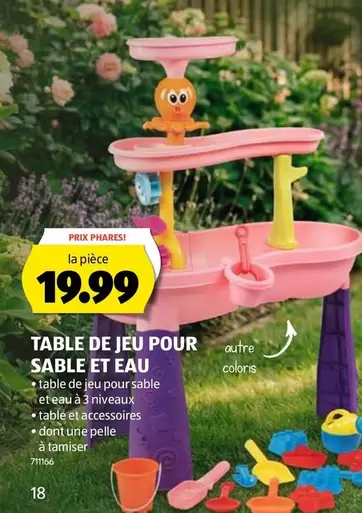 TABLE DE JEU POUR SABLE ET EAU