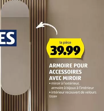 ARMOIRE POUR ACCESSOIRES AVEC MIROIR