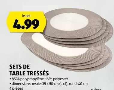 SETS DE TABLE TRESSÉS