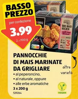 Pannocchi di mais marinate da grigliare
