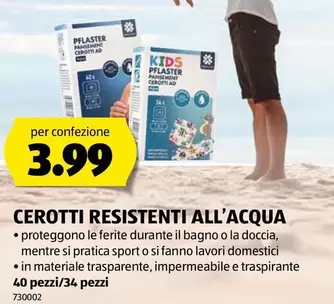 CEROTTI RESISTENTI ALL'ACQUA
