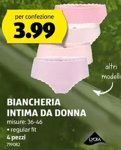 BIANCHERIA INTIMA DA DONNA