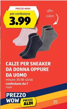 CALZE PER SNEAKER DA DONNA OPPURE DA UOMO