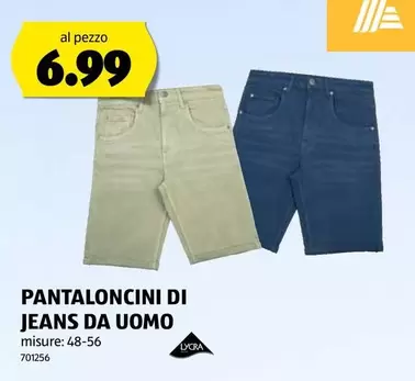 PANTALONCINI DI JEANS DA UOMO