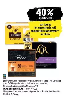 capsules de café compatibles Nespresso