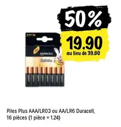 Piles AAA/LR03 ou AA/LR6