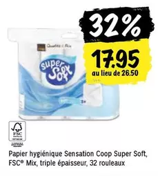 Papier hygiénique Sensation Coop Super Soft