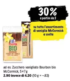 Zucchero vanigliato Bourbon bio