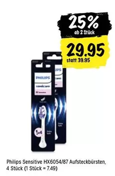 Sensitive HX6054/87 Aufsteckbürsten