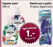 Sapone mani / Rasoio usa e getta