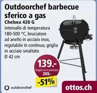 Outdoorchef barbecue sferico a gas Chelsea 420 G