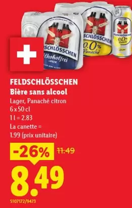 Bière sans alcool Lager, Panaché citron