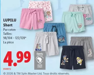 LUPILU Short Pur coton