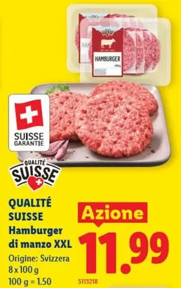 Hamburger di manzo XXL