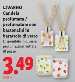 Candela profumata / profumatore con bastoncini in barattolo di vetro