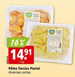 Pâtes farcies Pastai diverses sortes