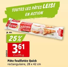 Action - Pâte feuilletée Quick rectangulaire
