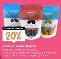 Olives en sachet