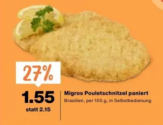 Pouletschnitzel paniert
