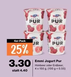 Jogurt Pur Himbeer oder Erdbeer
