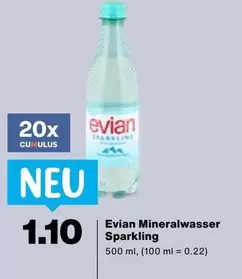 Evian - Mineralwasser Sparkling
