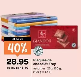 Plaques de chocolat