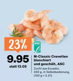 Crevetten blanchiert und geschält