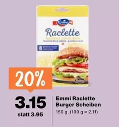 Raclette Burger Scheiben