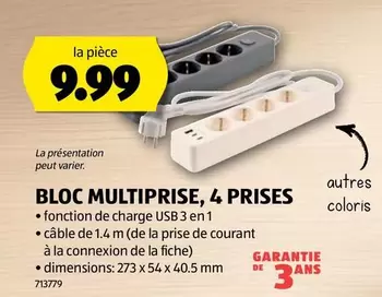 BLOC MULTIPRISE, 4 PRISES