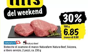 Bistecche di scamone di manzo