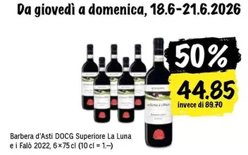 Barbera d'Asti DOCG Superiore La Luna e i Falò 2022