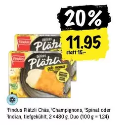 Plätzli Chäs, Champignons, Spinat oder Indian