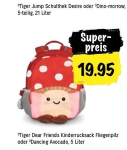 Tiger Jump Schulthek Desire or Dino-morrow, 5-teilig, 21 Liter