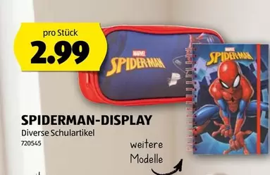 Marvel - SPIDERMAN-DISPLAY Diverse Schulartikel 720545