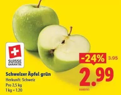 Schweizer Äpfel grün