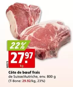 Côte de bœuf frais