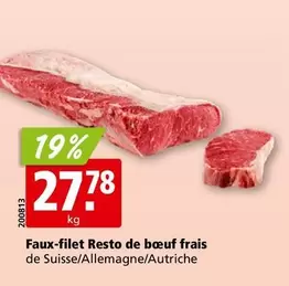 Faux-filet Resto de bœuf frais